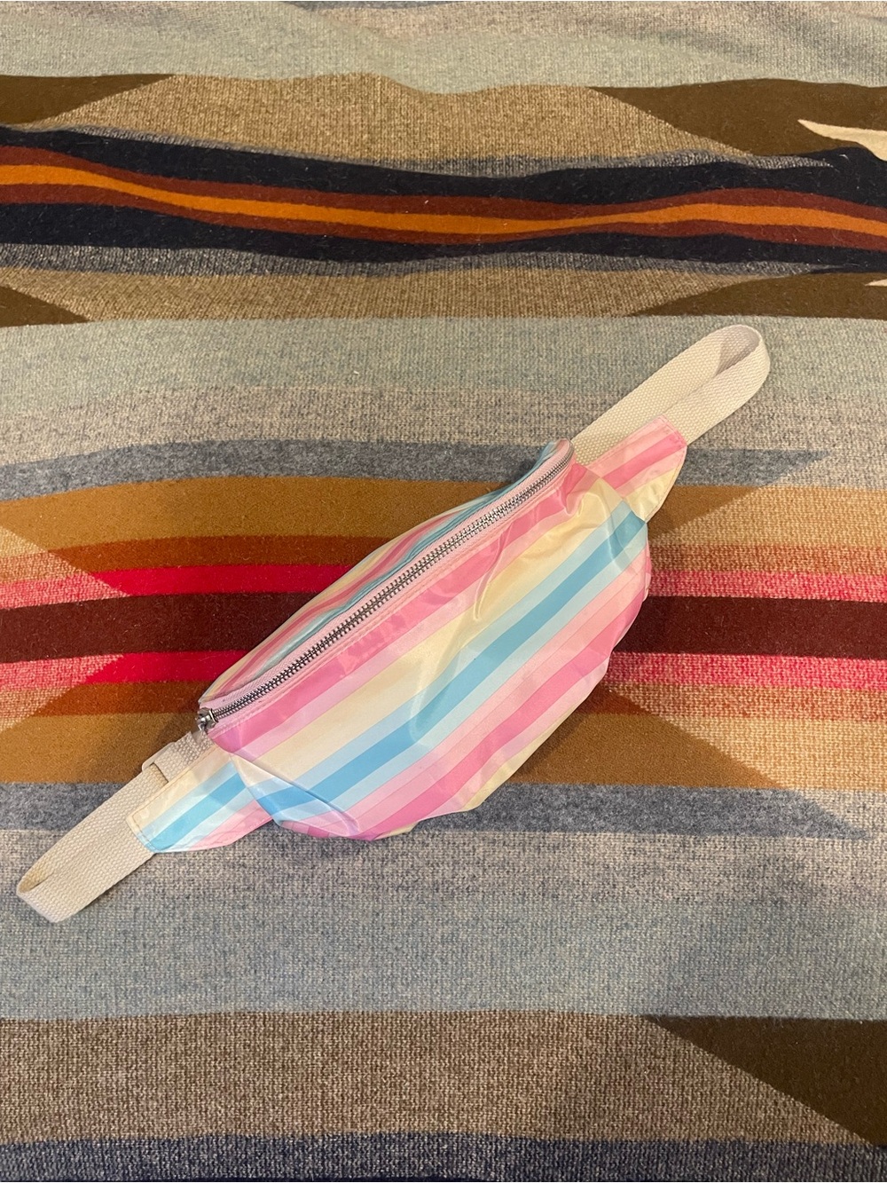Pastel Striped Rainbow Fanny Pack